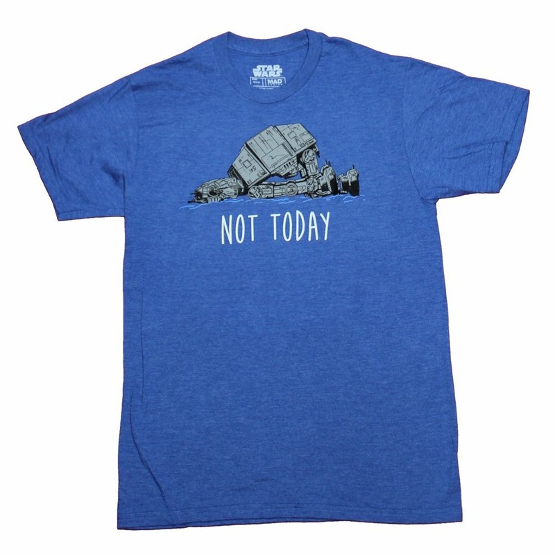 Star Wars Mens T-Shirt – Not Today Lazy AT-AT Graphic Funny Tee Shirt New