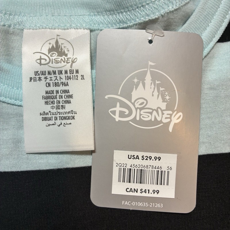 NWT Big Hero 6 Baymax Jersey Style Striped Shirt w/ Front Pocket Size S/M Disney gallery