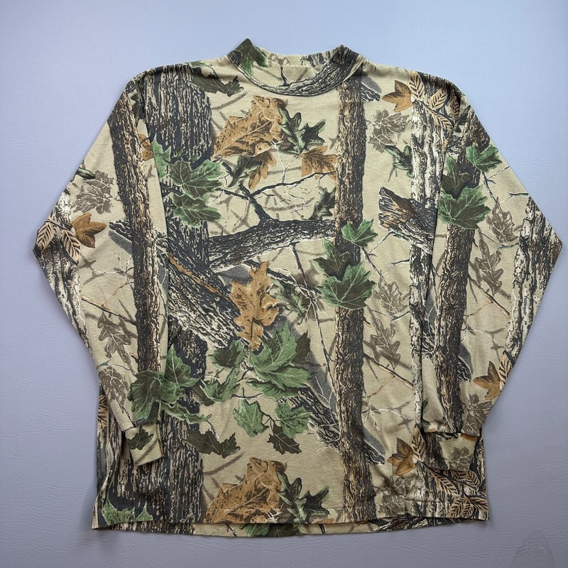 Vintage Northwest Territory Shirt Mens XL Realtree Camo Long Sleeve USA Made 90s