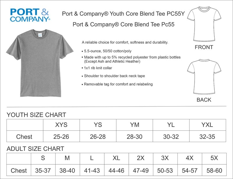 Port & Company Cotton/Poly Core Blend 50/50 T-Shirt PC55 gallery