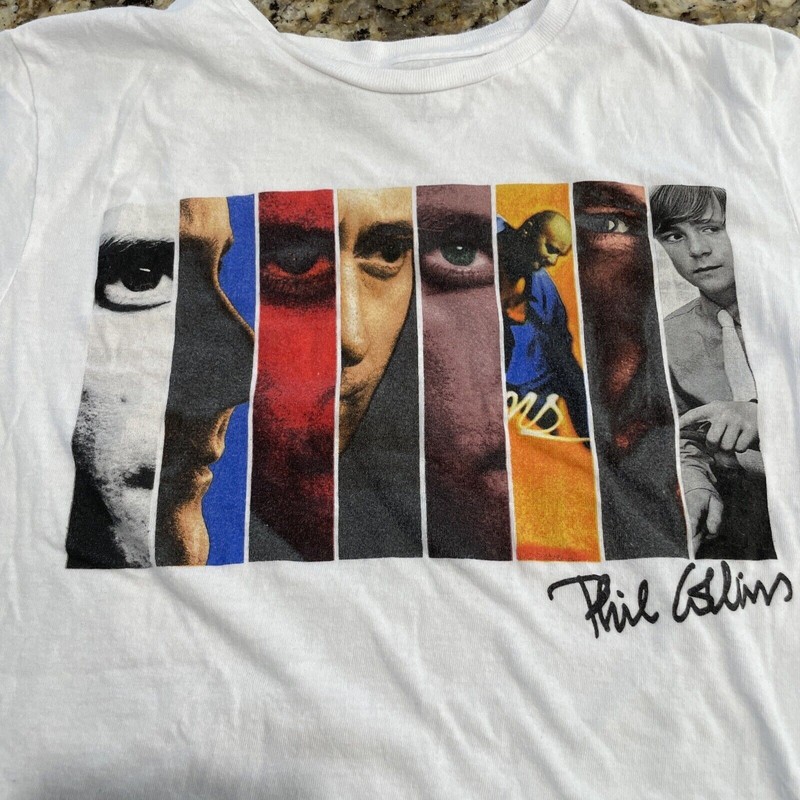 Vintage Thank You For Music Phil Collins Shirt Classic White Unisex S-4XL