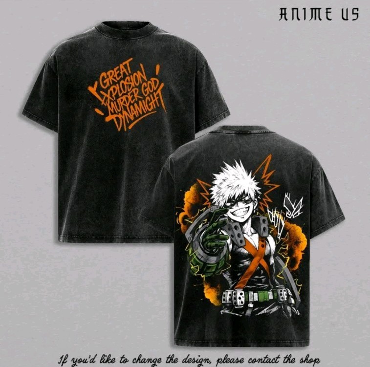 Bakugo Katsuki My Hero Academia Anime Vintage Graphic T Shirt