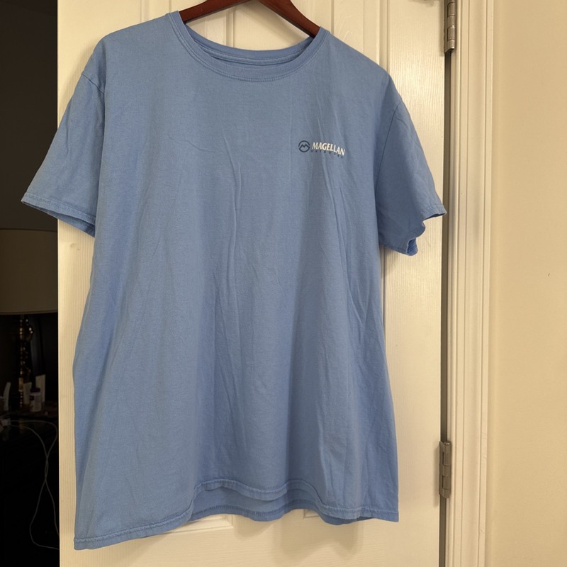 Magellan Outdoors Men’s Fishing Short Sleeve Graphic T Shirt USA Blue Size XL