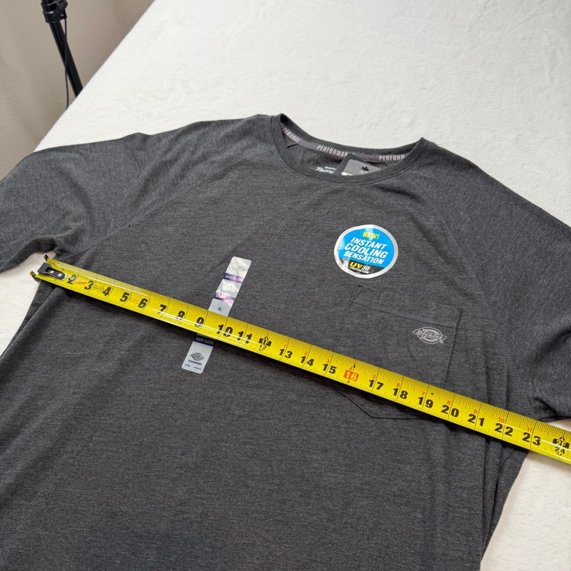 Dickies Performance Tee Mens XL Charcoal New Temp-iQ Cooling Pocket T-Shirt gallery