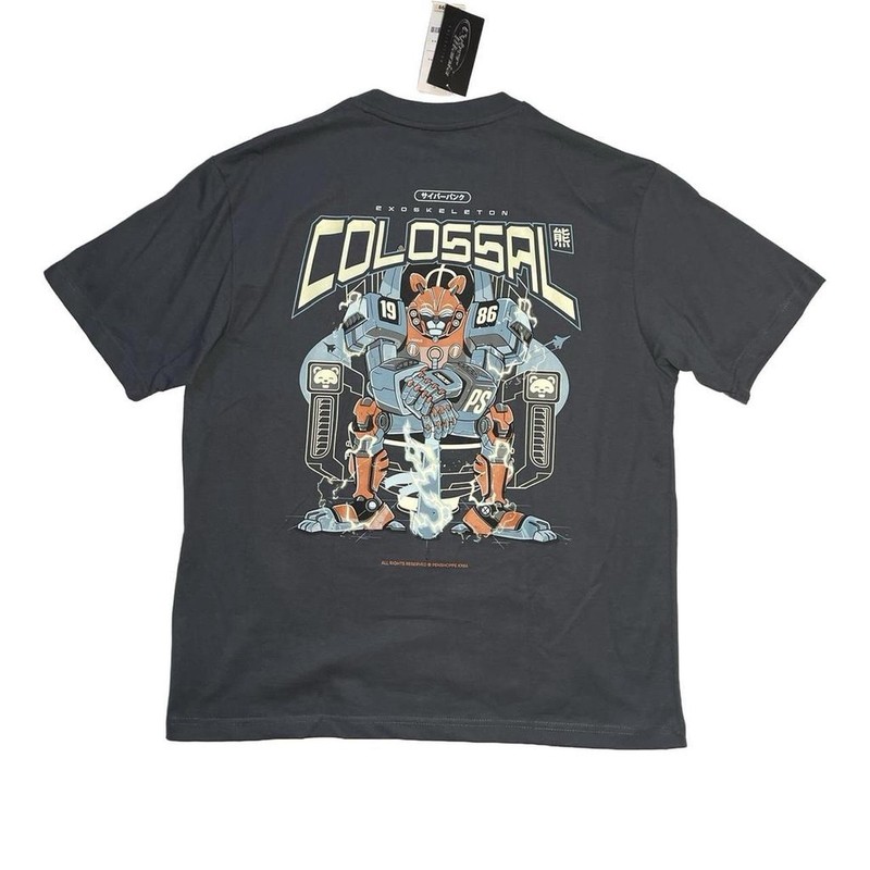 Penshoppe Philippines Men's Graphic Print Tee L Gray Crew Neck Short Sleeve gallery