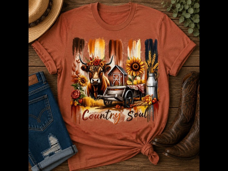 Custom Graphic T-Shirt/Country, Western, Fishing, Camping, Farm, Patriotic