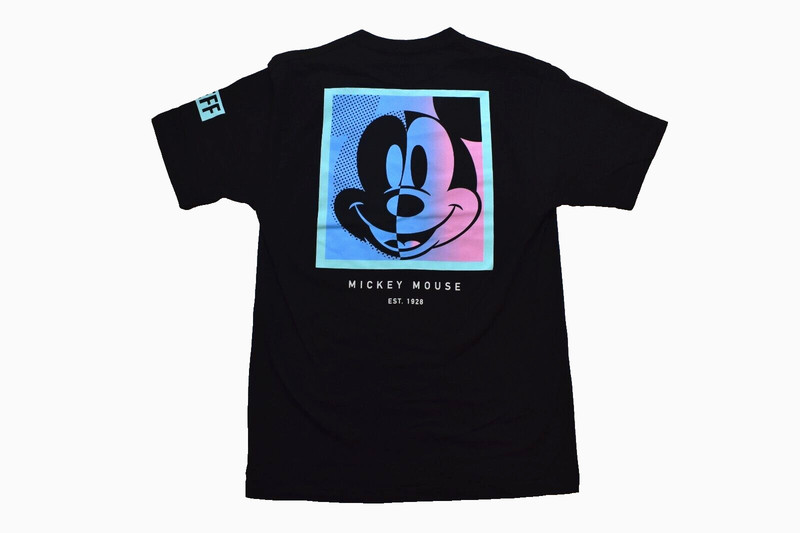 Neff X Disney Mens Mickey Mouse Happy Face Black Shirt NWT S-XL