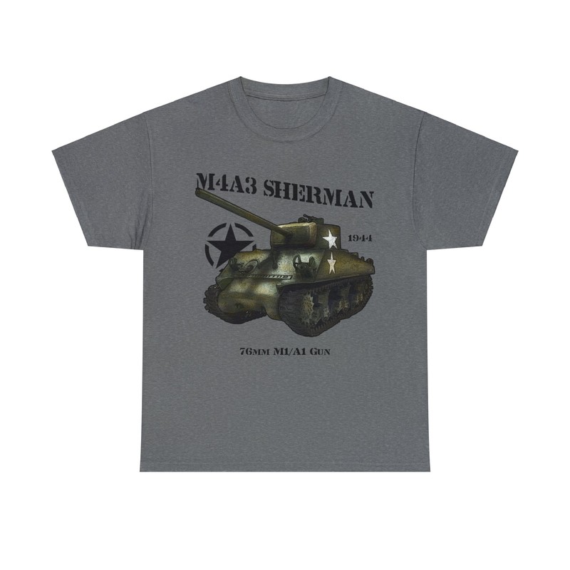 M4A3 Sherman T-Shirt WWII US Army Tank Version 2