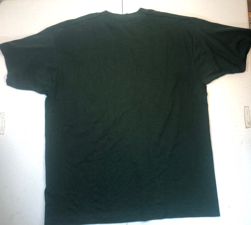 Vintage Texas Shirt Mens Green Large Single Stitch Made In USA *see description gallery