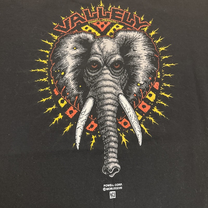 Powell Peralta Shirt Skateboard Mike Vallely Elephant Bones Brigade size Large gallery