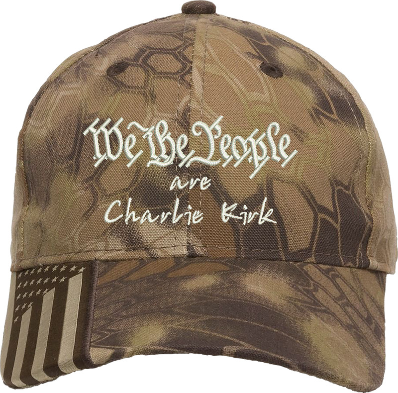 We the people are Charlie Kirk Embroidered OFM Hat with US Flag on bill