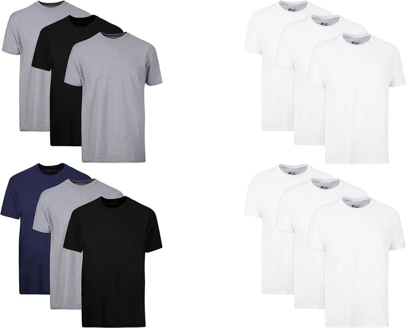 Hanes Men's Moisture-Wicking Cotton with Odor Control Undershirts