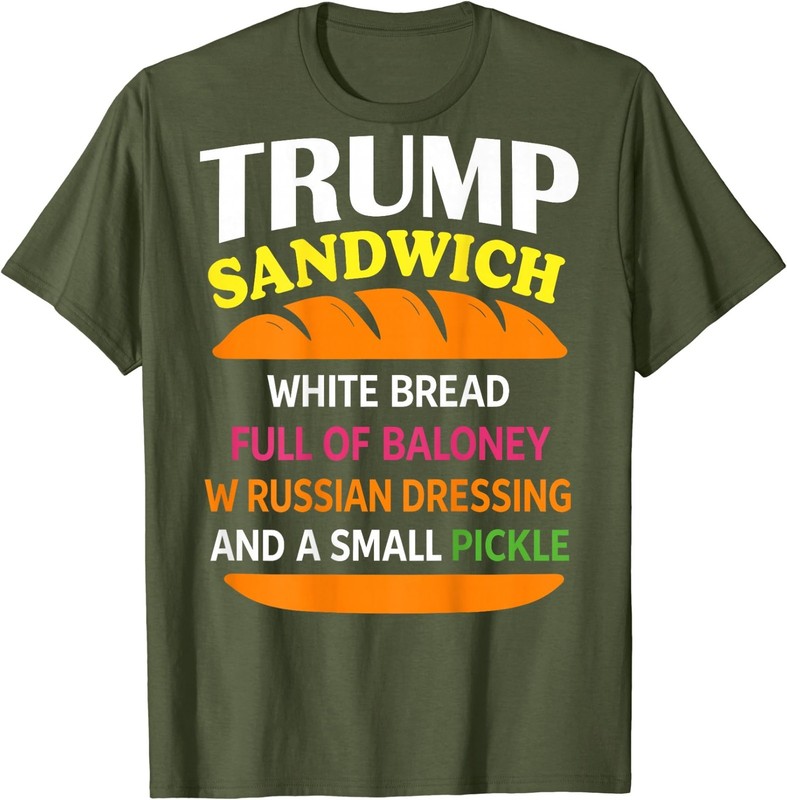 Trump Sandwich White Bread Funny (ON Back) T-Shirt gallery