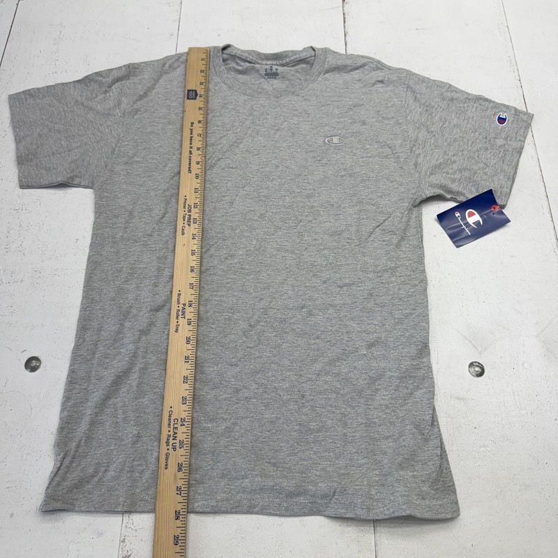 Champion Shirt Mens Medium Gray Solid Logo Tee Tagless Cotton Blend Jersey gallery