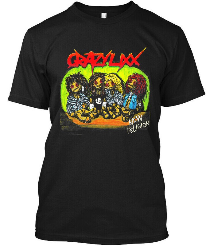 Limited New Popular Crazy Lixx New Religion Swedish Music Art Logo T-Shirt