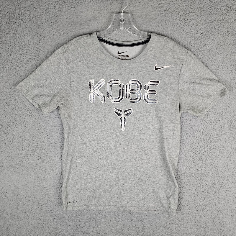 Nike Kobe Bryant Dri-Fit T-Shirt Gray Mamba Mens Athletic Fit Medium 644608-063