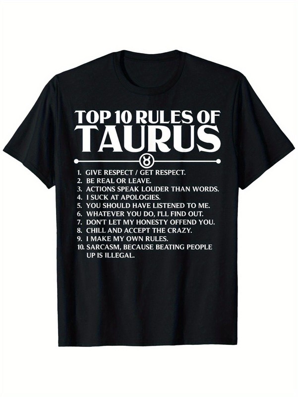 Adult Taurus T-Shirt, 100% Cotton, Machine Washable, MenS And WomenS T-Shirts,