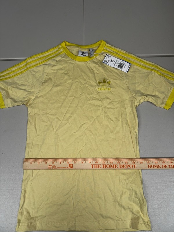 ADIDAS 3-Stripes California Tee Originals Powder Yellow JN7021 Pick Size NWT gallery