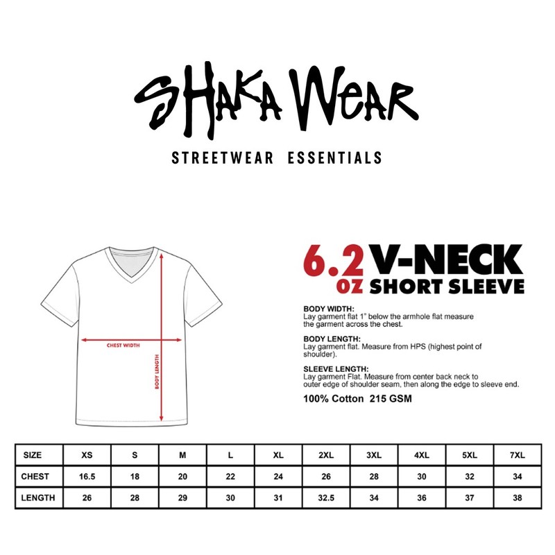 Pack Of 6 Shaka Wear VNS Mens 6.2 Oz V-Neck T Shirt Short Sleeve T-Shirt gallery