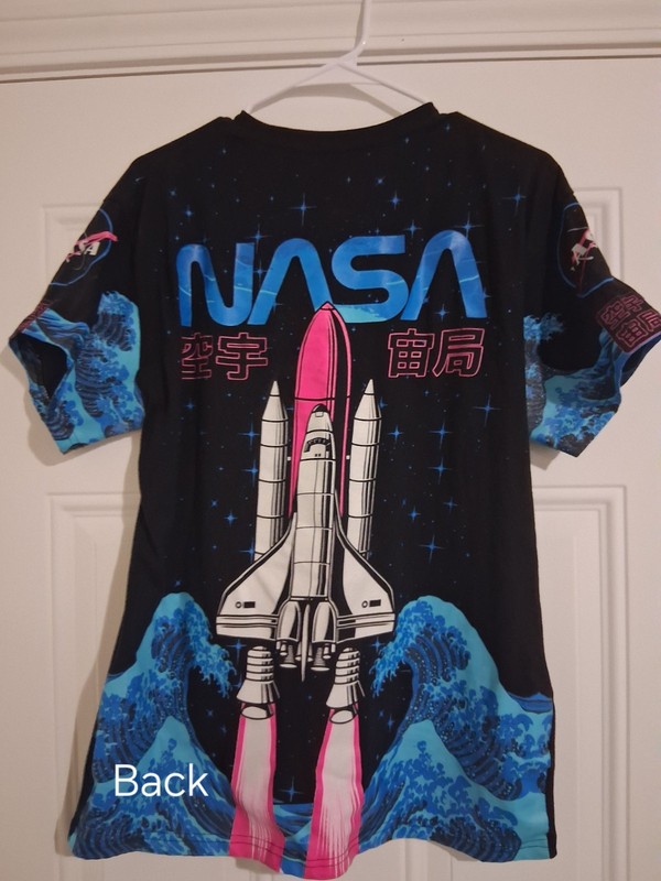 NASA Space 65% Polyester & 35% Cotton, Size: Large (L). Machine-Washable T-Shirt gallery