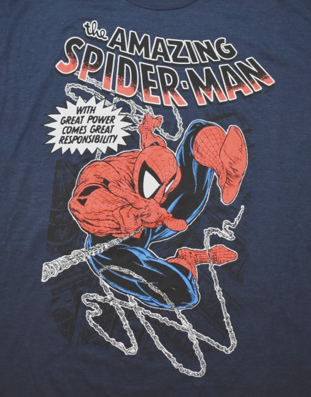 Marvel Mens Big & Tall The Amazing Spider-Man Navy Heather Shirt New LT-4XLT gallery