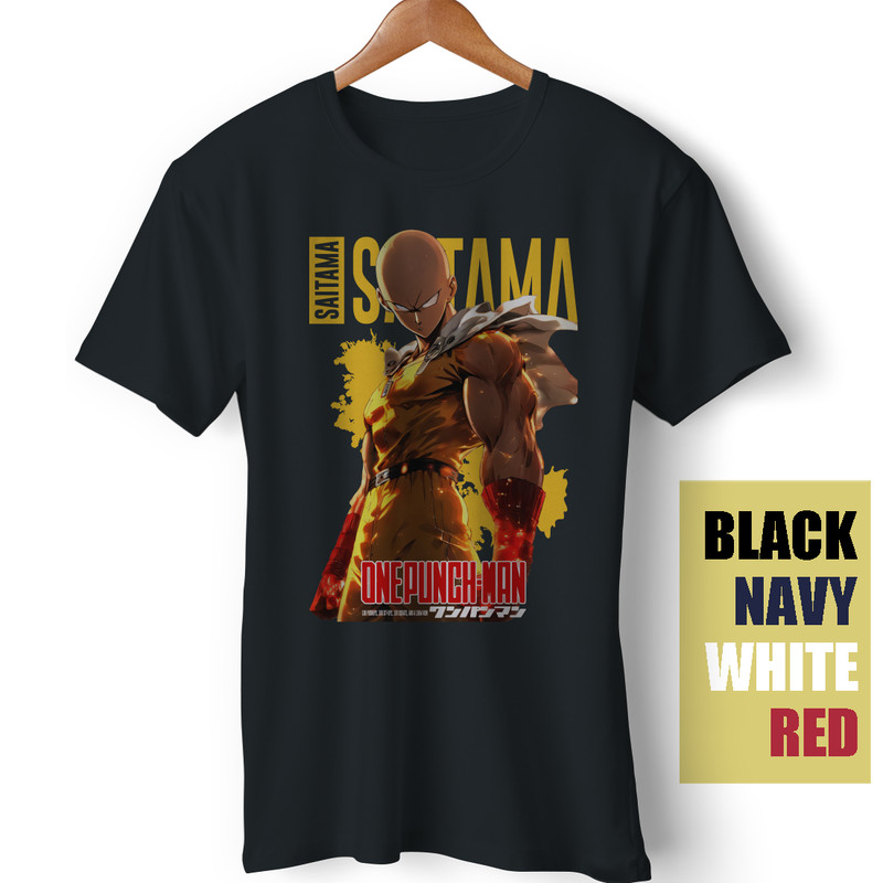 Saitama One Punch Man Anime Manga Otaku Japanese OPM Funny Gift Unisex T-Shirt