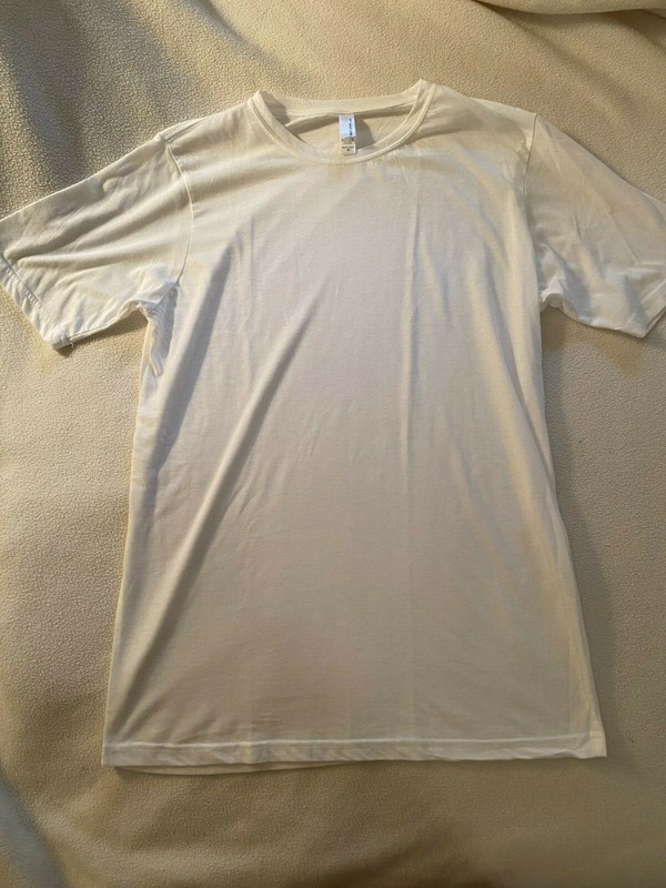 Next Level Apparel Men’s Tee Crew White Short Sleeves Cotton Blend Small NWOT