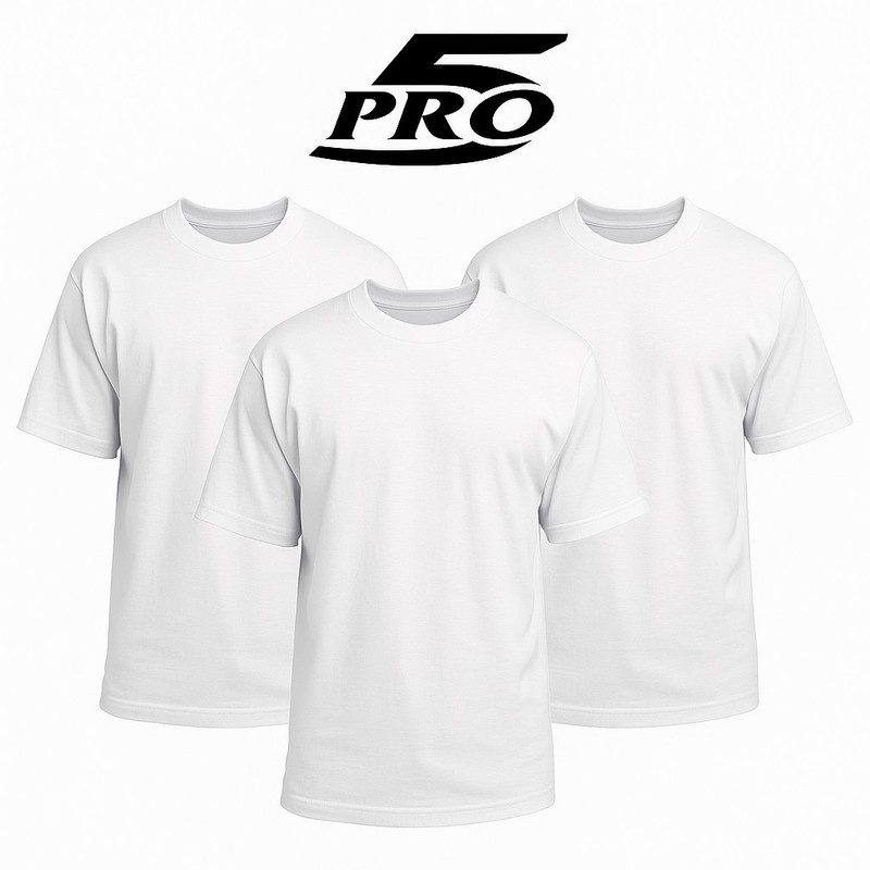 3 PACK Men's Pro5 Short Sleeve Plain T-Shirt Super Heavy Weight - S_3XLT gallery