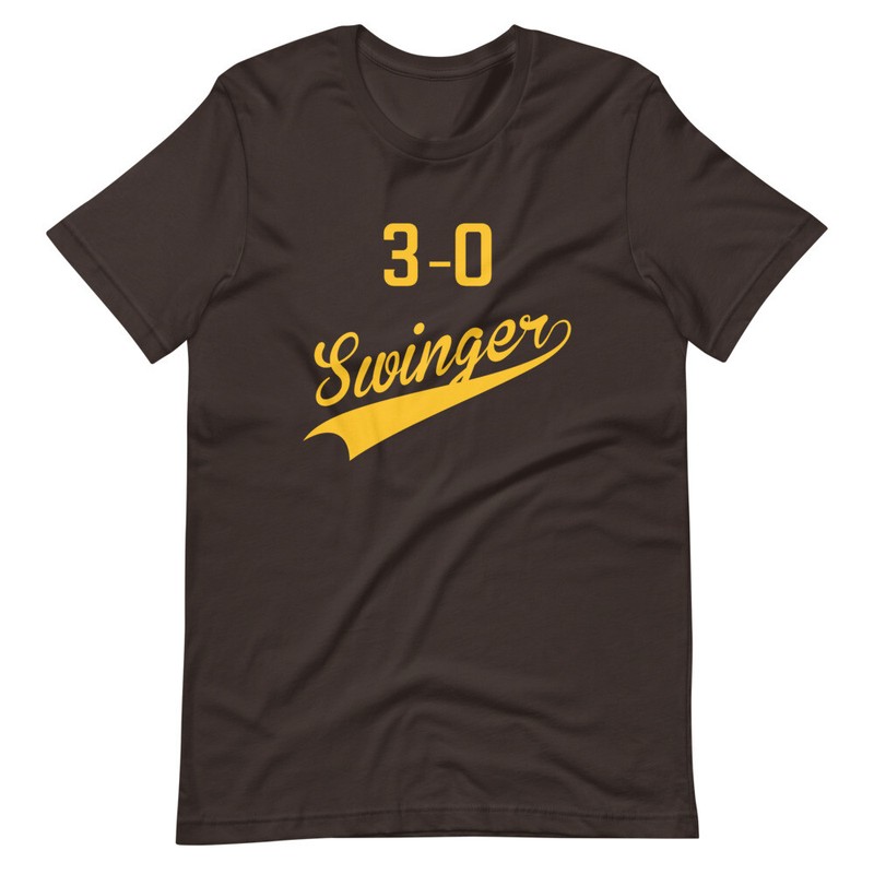 3-0 Swinger Fernando Tatis San Diego Padres Baseball T-shirt – Gold Text