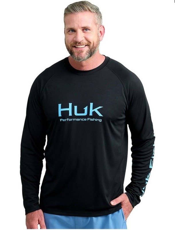 HUK Men’s 30 UPF Long Sleeve Vented Fishing Shirt, Pursuit Series Size XXL 2XL
