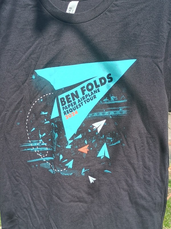 Ben Folds Paper Airplane Request Tour 2024 Graphic Print Size M T-Shirt NWOT gallery
