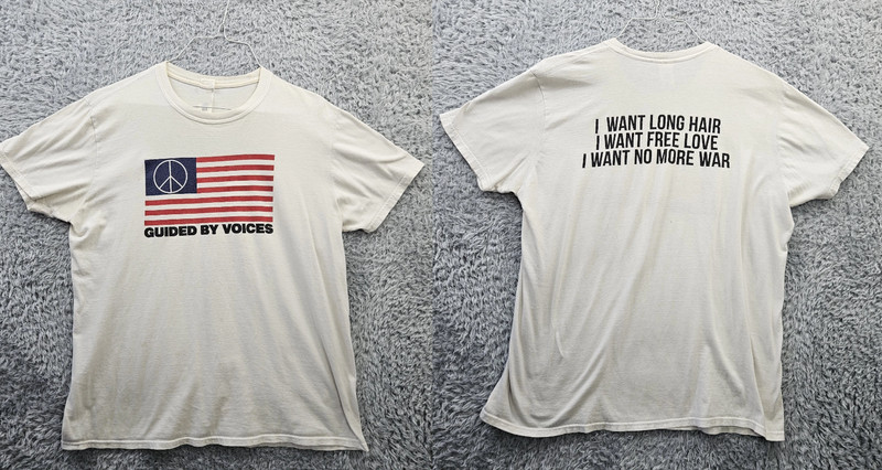 Guided by Voices Band American Flag Peace T Shirt Full Size S-5XL