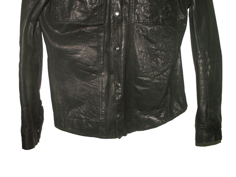Men's All Saints POSTNOON LEATHER SHIRT jacket overshirt L (ref81) £129.99!!!!! gallery