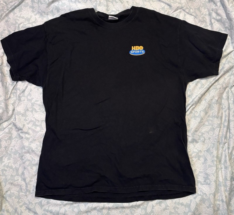Vintage 90s HBO SPORTS Logo Black T Shirt Men’s Size XL Hanes Beefy Tag VNTG Y2K