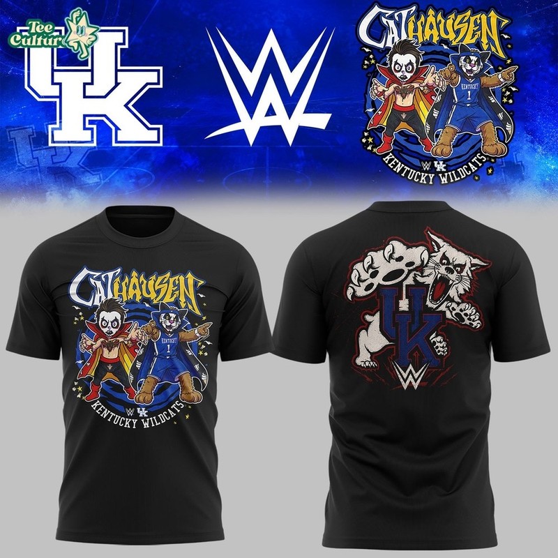Kentucky Wildcats Black Danhausen Cathausen 2026 Night WWE Shirts V3