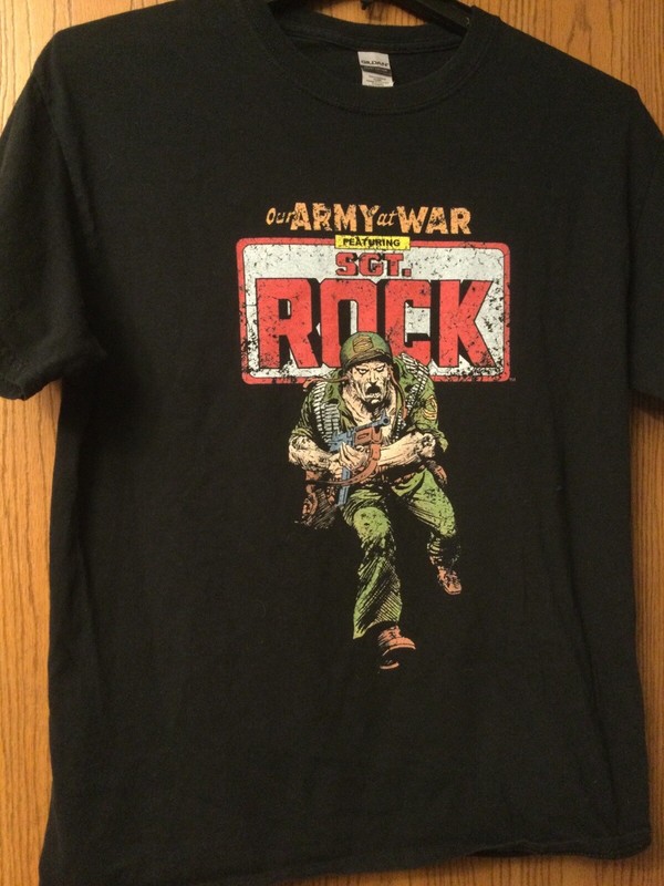Sgt. Rock – “Our Army At War” – Black Shirt – L – Gildan