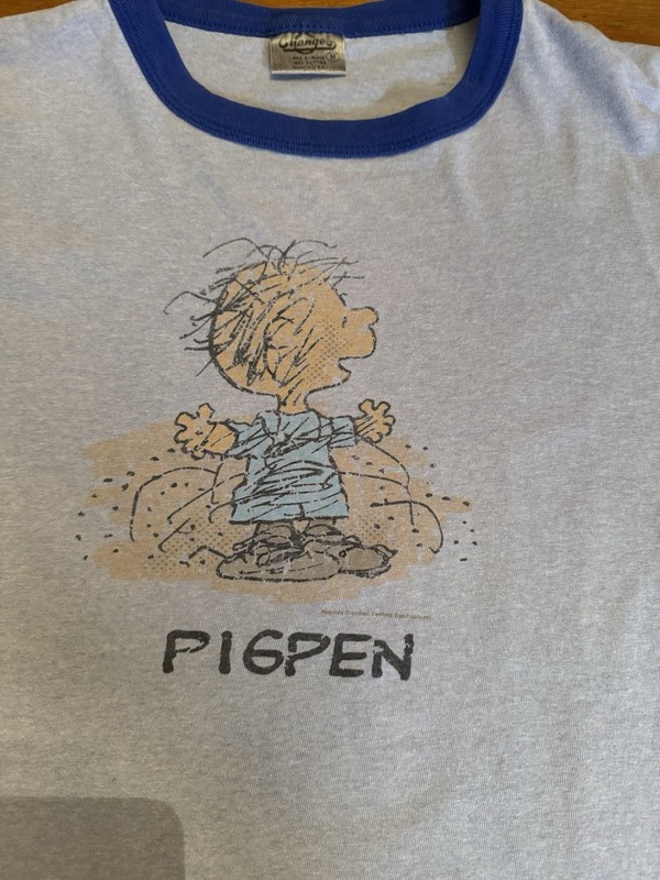 Vintage Shirt Pigpen Mens M Blue Ringer Peanuts Changes USA 80’s 90’s