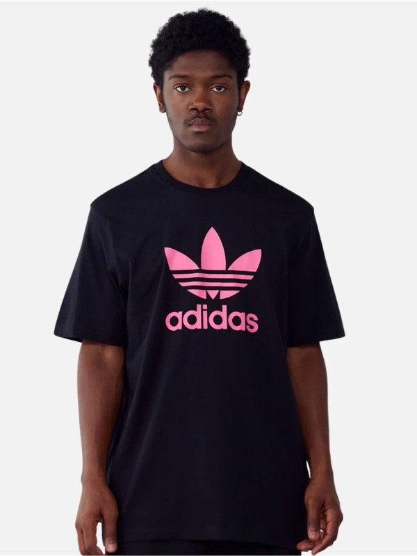 Men’s Adidas Originals Trefoil T-shirt Black Pink