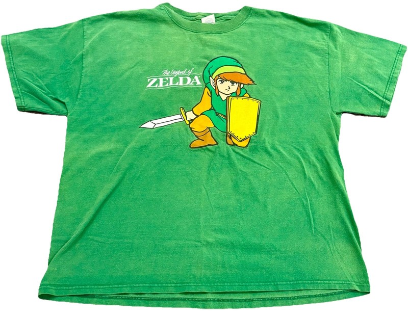Vintage 90s/Y2K The Legend of Zelda Link T-Shirt XL Delta Magnum Weight Nintendo