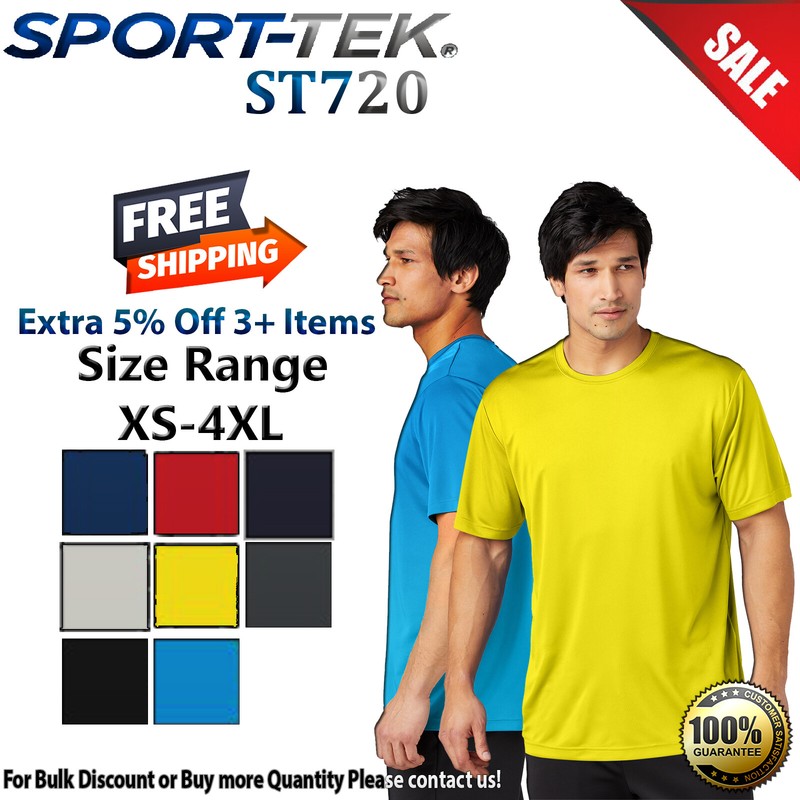 Sport-Tek ST720 Mens Short Sleeve Dri-Fit Workout Running Performance T-Shirt