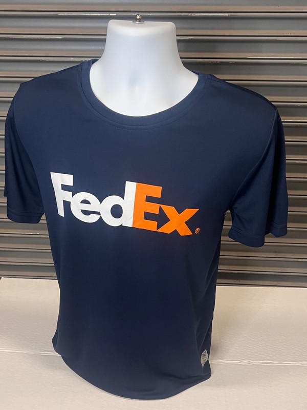 Vintage FedEx Quick Dry Short Sleeve Blue SS T-Shirt gallery