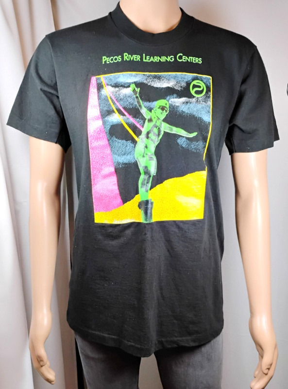 90s Bungee Jump Graphic T Shirt Mens L USA Made Skater Extreme Sports