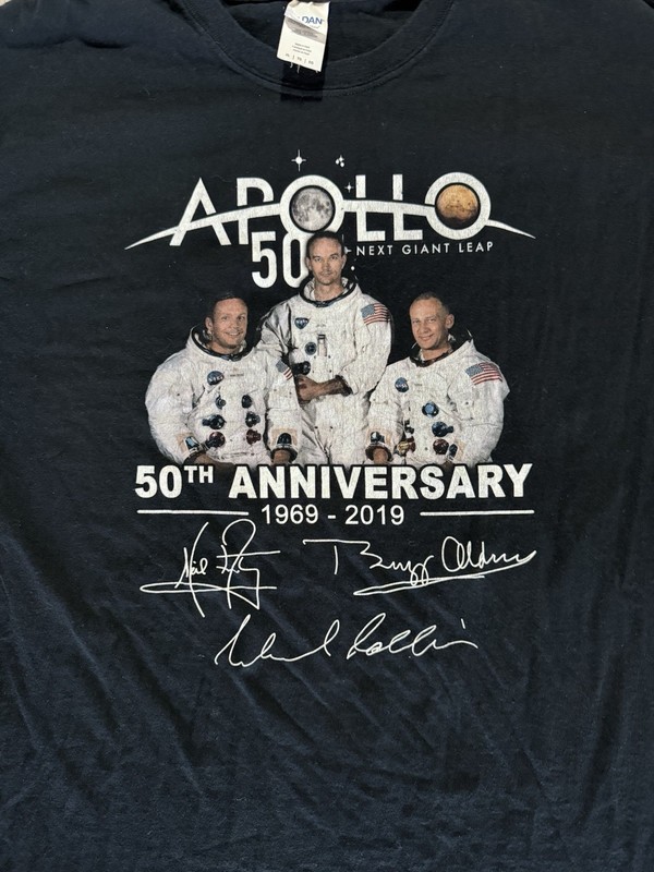 Apollo 11 50th Anniversary Astronaut Space Program Tee Shirt Black Size X Large gallery