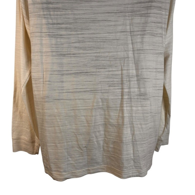 Crosby & Howard Men’s Henley Shirt Long Sleeve Cream and Gray Size XL NWT gallery