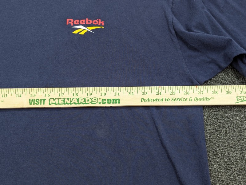 Reebok Mens 2XL Vintage 90s Navy Blue Single Stitch Graphic Tshirt Tee gallery