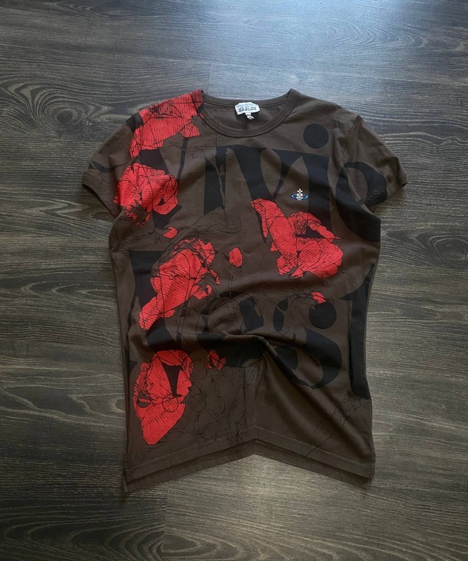 Vintage Vivienne Westwood Man Roses Flower T-shirt Size L