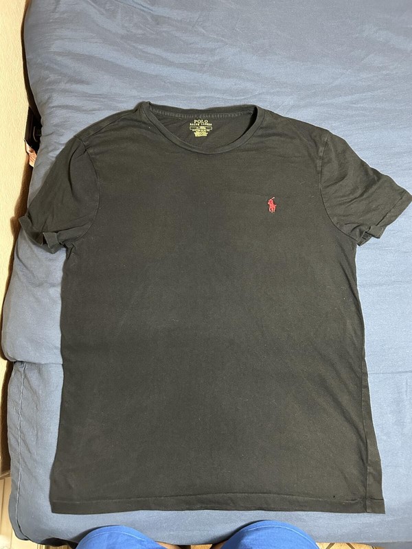 Polo Ralph Lauren Custom Slim Fit Black T-Shirt with Red Pony Logo size M