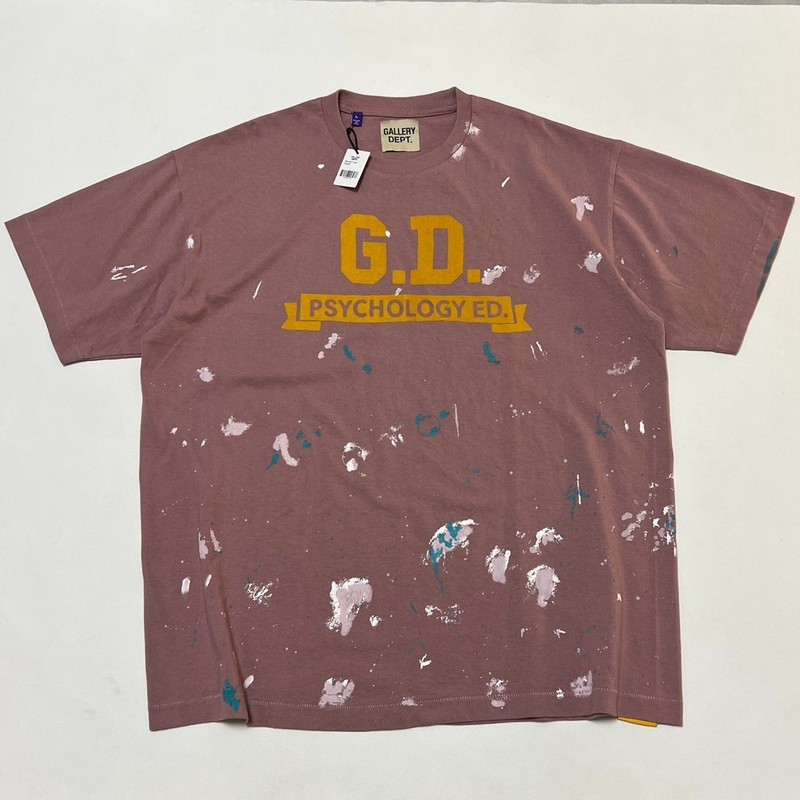 Gallery Dept G.D. Psychology Ed Paint Splatter T-Shirt Pink Size Large 100% Auth