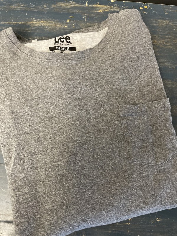 Lee Premium Select Grey Long Sleeve T-Shirt Men Medium