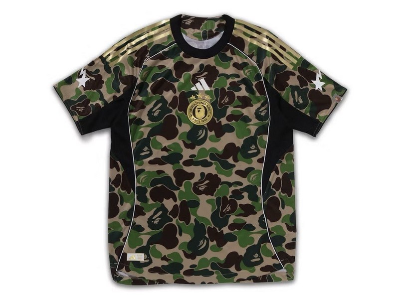 Adidas x BAPE ABC Camo Football Soccer Jersey Green KB2202 A Bathing Ape Collab